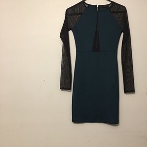 Cocktail dress Emerald green/blue